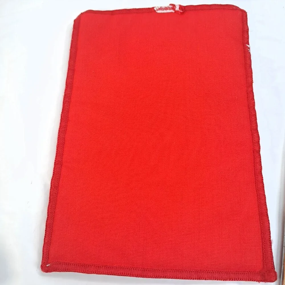 Jewelcor Shoppers are Happy Cookers pot holder fabric trivet red grocery Vintage